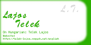 lajos telek business card